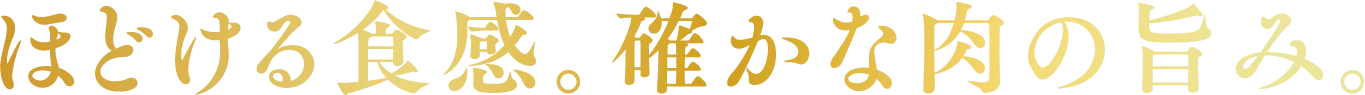 ほどける食感。確かな肉の旨み。